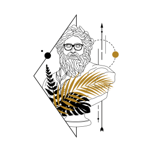 Zeus (Jupiter). Creative Illustration In Geometric And Line Art Style T-Shirt