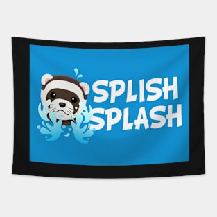 Splish Splash Ferret Bath Mat Tapestry