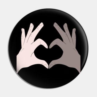 Hands Making Heart Shape Love Sign Language Valentine's Day Pin