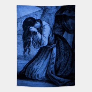 Bluegrl Antique Engraving Tapestry