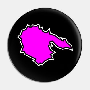 Hornby Island Silhouette in Hot Pink - Bright and Spicy Souvenir - Hornby Island Pin