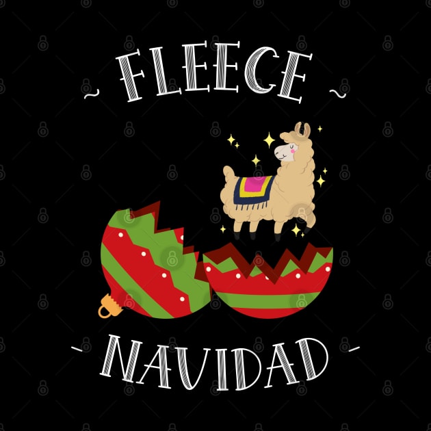 Fleece Navidad Christmas Llama by Lab Of Creative Chaos