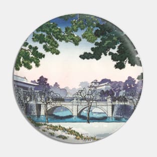 Nijubashi Bridge by Tsuchiya Koitsu Pin