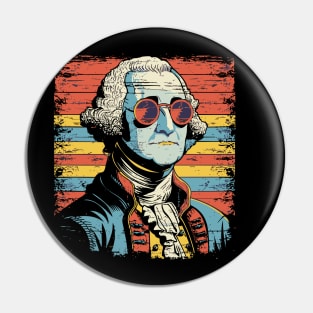 George Washington Funny July 4th American Flag Pin