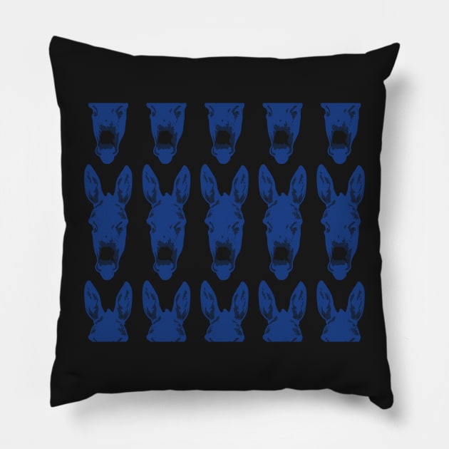 Democrat Blue Donkey Animal Lover Cute Social Distancing Liberal Face Mask Pillow by gillys