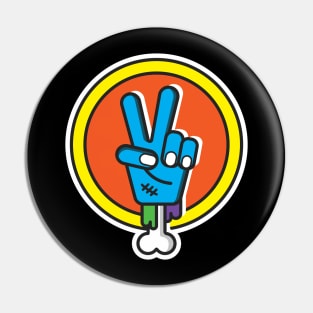 zombie peace sign - zombie fan - Halloween zombie Pin