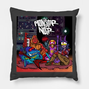 Monstar Noir in the studio Pillow