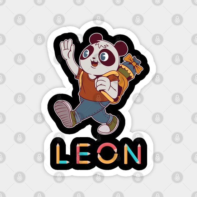 Einschulung Panda Leon Magnet by DePit DeSign