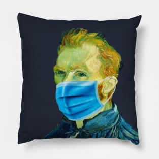 Van Gogh Self portrait with a mask Pillow