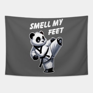 Cute Kawaii Panda High Kick for Boys Girls Funny Taekwondo Tapestry