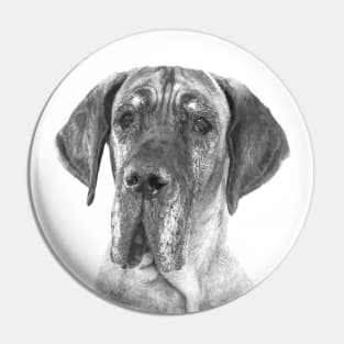 Black and White Great Dane Pin