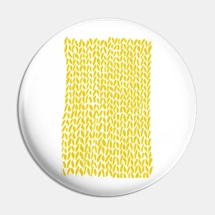 Hand Knit Yellow Pin