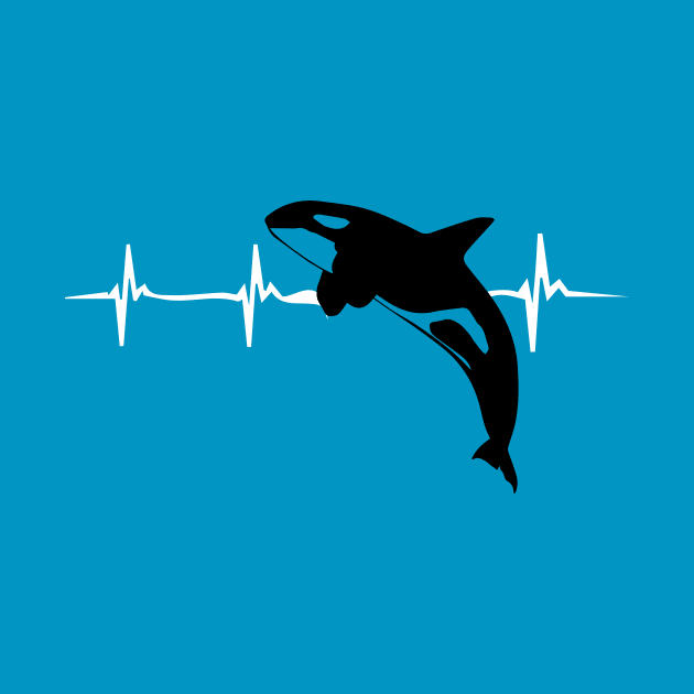 Funny Orca Heartbeat Design Killer Whale by spantshirt