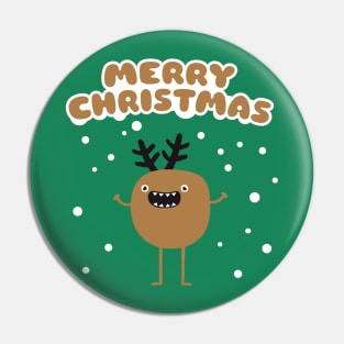 Funny Christmas Reindeer Pin