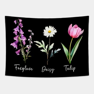 Foxglove Daisy Tulip Tapestry