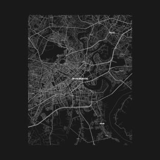 4K Ho Chi Minh City Vietnam Map | HD Ho Chi Minh City Vietnam Map | Black And White Map Of Ho Chi Minh City Vietnam T-Shirt