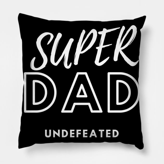 Super Dad, Undefeated Pillow by DeraTobi