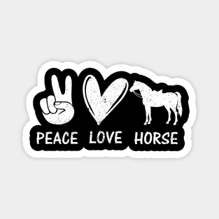 Horse Peace Love Horses Equestrian Horseback Riding Magnet