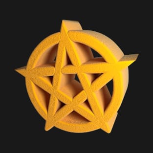 3D Pentagram - Felt T-Shirt