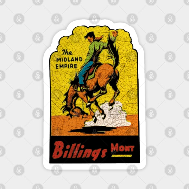 Billings Montana Magnet by Midcenturydave
