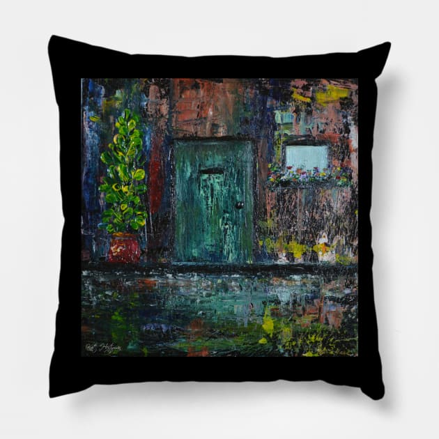 Blue Door Pillow by Kat Heitzman