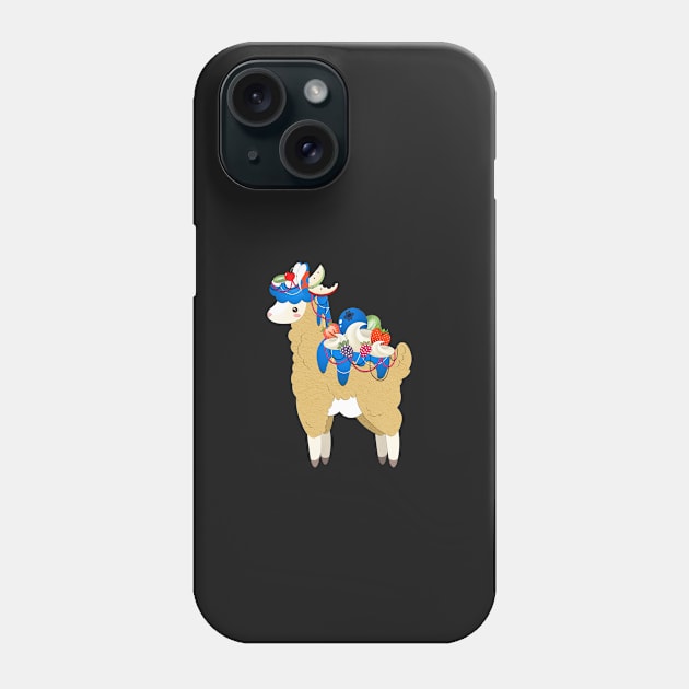 Fruit Tart Llama Phone Case by TakeTheLlama