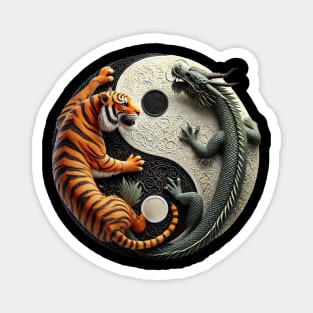 Tiger vs Dragon (Yin-Yang) Magnet