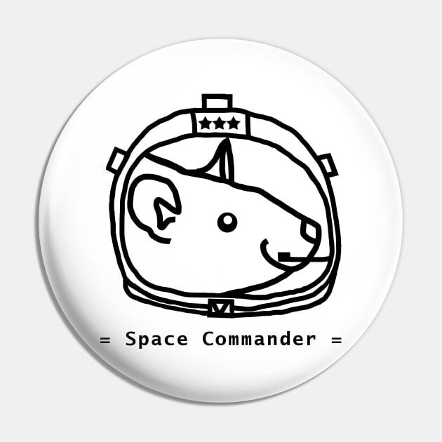 Space Commander Rat Astronaut Portrait Pin by ellenhenryart