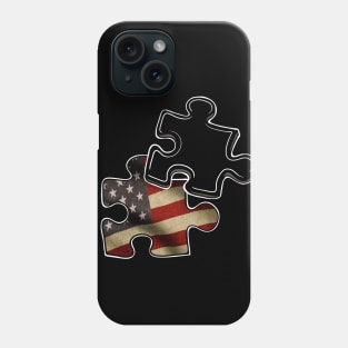American flag puzzle piece Phone Case