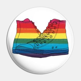 Pride Flag Hi-Top Design Pin