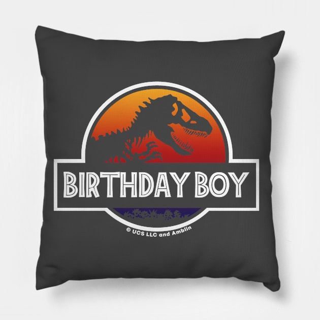 Jurassic Park Birthday boy. Birthday party gifts. Officially licensed merch. Perfect present for mom mother dad father friend him or her Pillow by SerenityByAlex