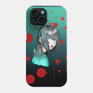 Reluctant teenage vampire in green Phone Case