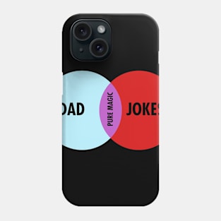 Dad Jokes Venn Diagram Funny Father's Day Phone Case