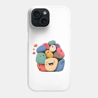 Adorable Comic Kawaii Style Stones: A Cute and Original Decoration for Your Home! Phone Case