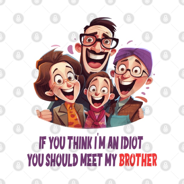 If you think i'm an idiot you should meet my brother by ArtfulDesign