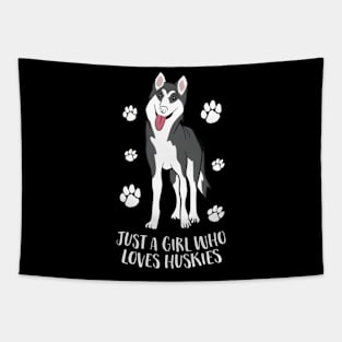 Just A Who Loves Huskies Husky Tapestry