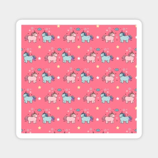 Unicorn kids pink Magnet