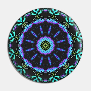 Neon Goth Mandala Daisy Wallpaper Pin