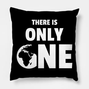 There is Only One Planet (white version) Pillow