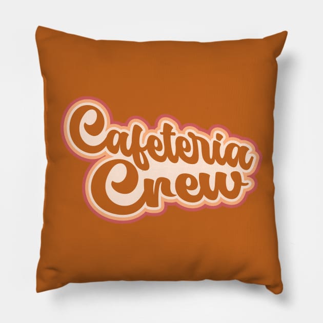 School Cafeteria Worker Typography Vintage Pillow by JaussZ