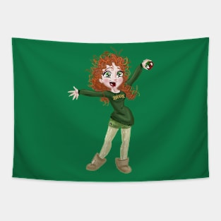 Ginger Fall Obsessed Girl Tapestry