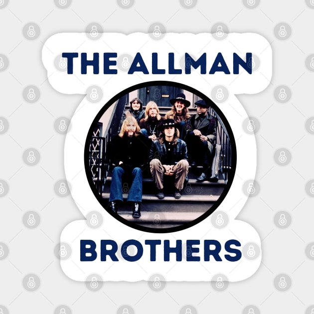 the allman || retro blue Magnet by claudia awes