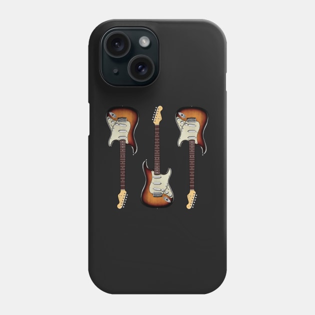 Triple Sunburst Stratocaster Phone Case by saintchristopher