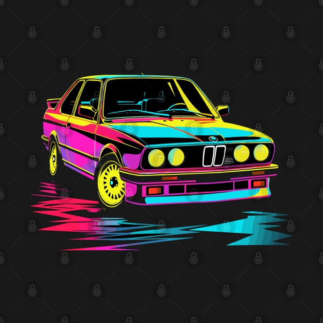 BMW E30 - Rainbow by funkymonkeytees