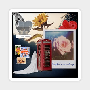 Nuptial Nostalgia Collage: A London Love Story Magnet