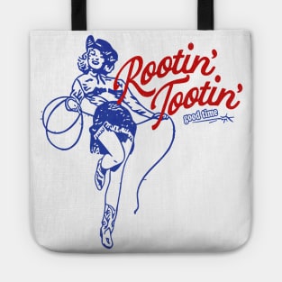 Vintage Rootin Tootin Good Time Western Cowgirl Girl Women Tote