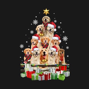 Golden Retriever Christmas Tree T-Shirt