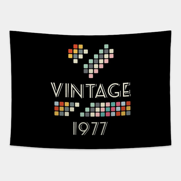 Vintage 1977  45 Years Old Birthday Tapestry by hoopoe