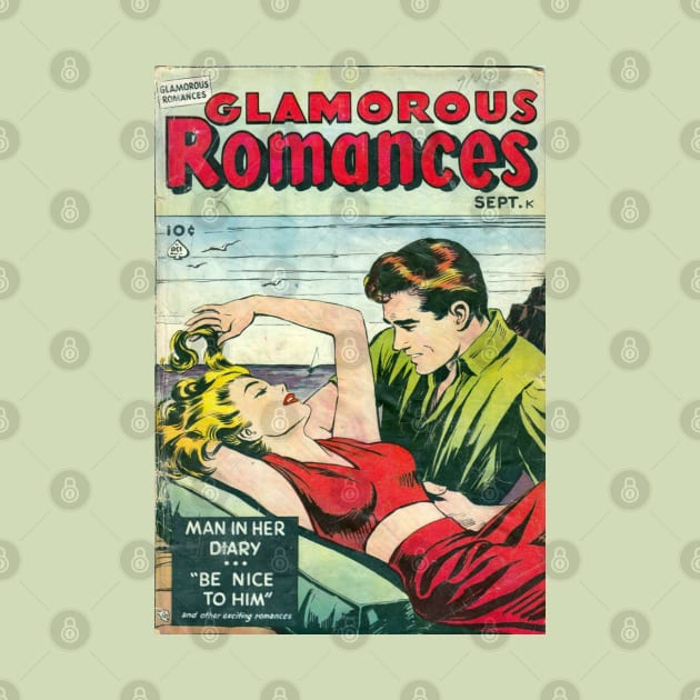 Vintage Romance Comic Book Cover - Glamorous Romances by Slightly Unhinged