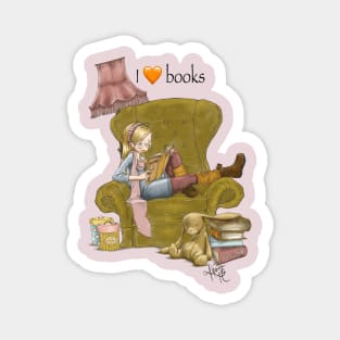 I love books Magnet